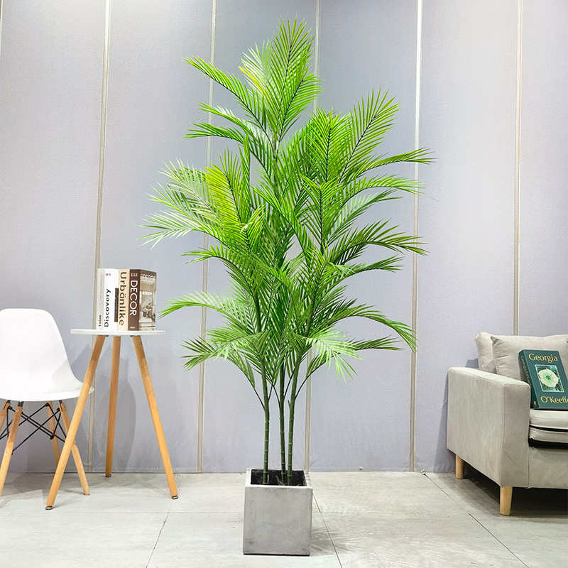Фабрична цена на едро areca palm dypsis lutescens персонализируемо изкуствено палмово дърво с саксия